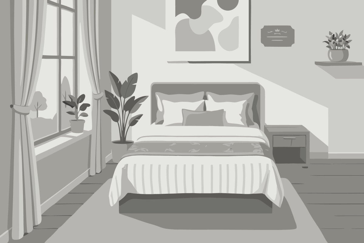 Bed in 4-Bed Dormitory Room with Shared Bathroom